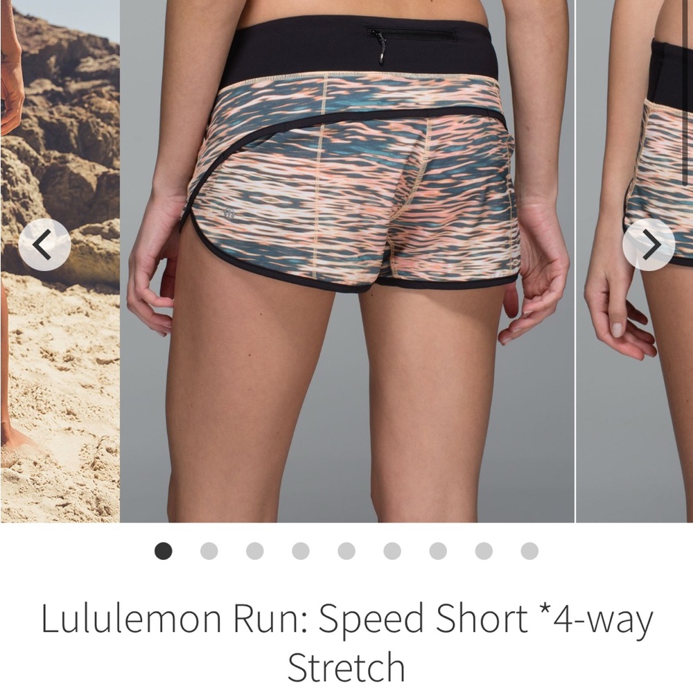 lululemon athletica Women's Multicolor Speed Shorts